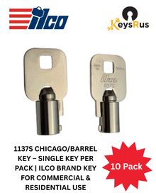 1137S CHICAGO/Barrel Key – Single Key Per Pack | ILCO Brand Key for Commercial & Residential Use