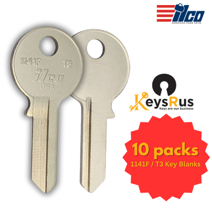 1141F / T3 Key Blanks – 10-Pack – High-Quality Replacement Keys for Secure Lock Systems