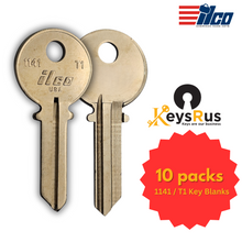 1141 / T1 Key Blanks for Residential & Commercial Locks – 10-Pack (ILCO)