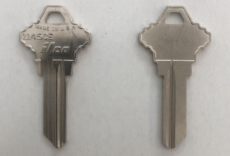 Ilco 1145CE Key Blanks, 10-Pack, Nickel-Plated Brass 5-Pin Blanks for Schlage C Keyway Locks