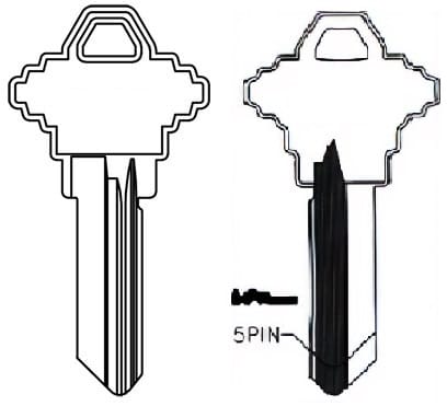 1145FG Key Blanks – 10-Pack – Schlage FG Compatible – High-Quality Brass