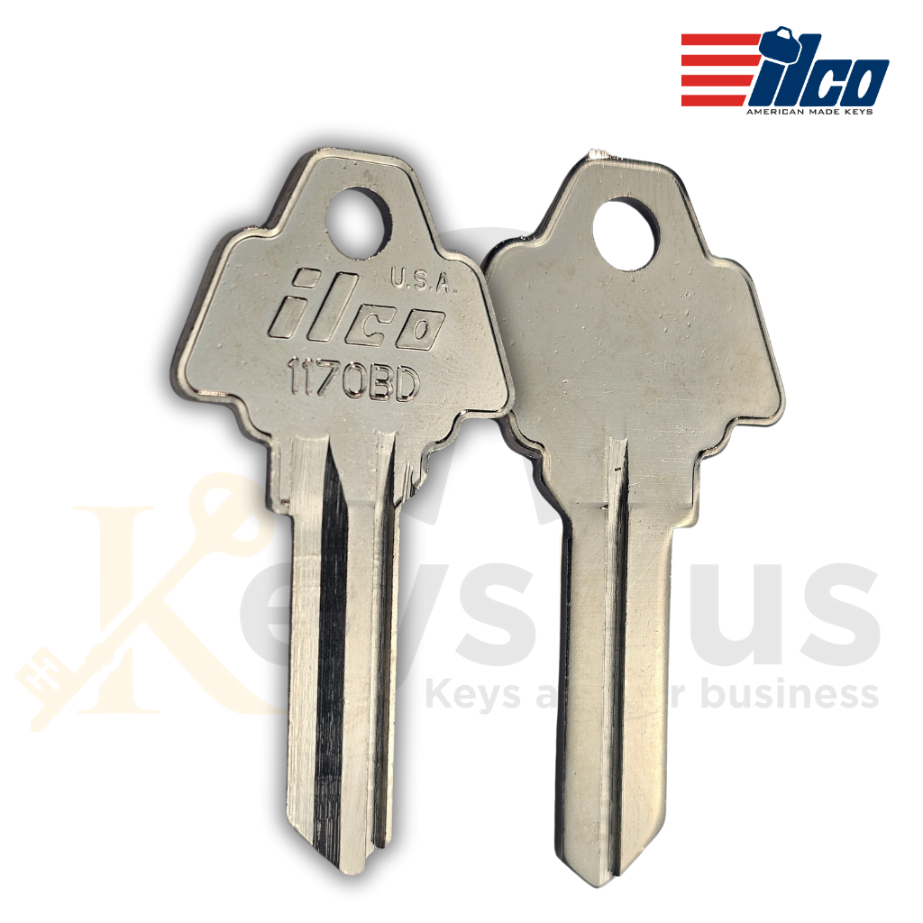 1170BD Key Blanks – 10-Pack | Residential &amp; Commercial Use | High-Security Profile (ILCO)