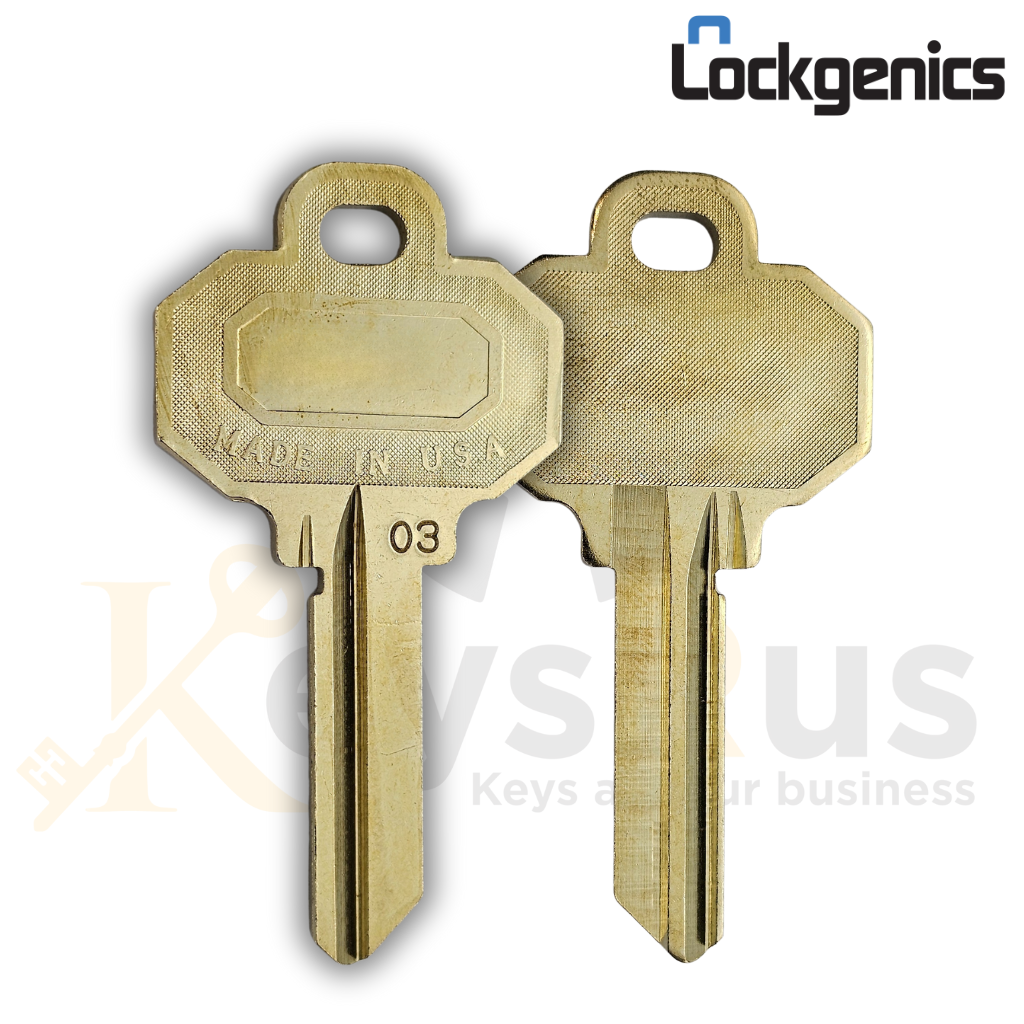 1510 Baldwin / SC1 Big Head Key Blanks – 10-Pack | LOCKGENICS Brass 5-Pin Key Blanks for Residential Locks (SC1 Keyway)
