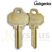 1510 Baldwin / SC1 Big Head Key Blanks – 10-Pack | LOCKGENICS Brass 5-Pin Key Blanks for Residential Locks (SC1 Keyway)