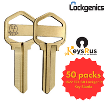 1522 EZ1-BR Lockgenic Key Blanks – 50-Pack Premium Brass Replacement Keys for Secure Lock Systems | Ideal for Commercial & Residential Use