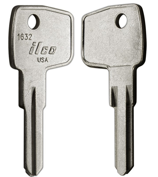 ILCO 1632 Key Blank – Canada Post Mailbox Key – Nickel Plated Brass – 10 Pack