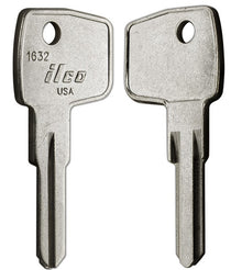 ILCO 1632 Key Blank – Canada Post Mailbox Key – Nickel Plated Brass – 10 Pack