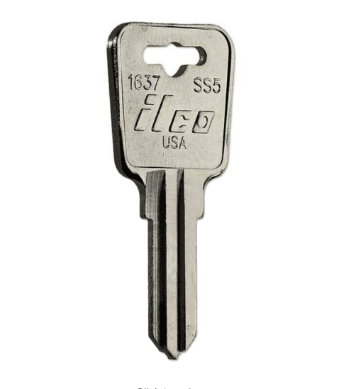 ILCO 1637 / SS5 Sentry Safe Key Blanks – 10 Pack | Precision Nickel-Plated Brass Blanks for Sentry Safe Locks