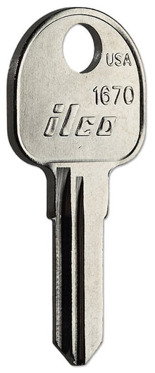 1670 Key Blanks – 10 Pack | ILCO | Furniture Key Blanks for Hafele & Huwil Cabinet and Desk Locks