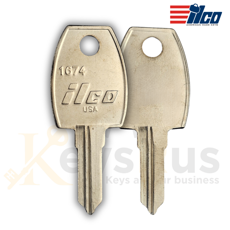 ILCO 1674 Key Blanks, 10 Pack, Fits Wood, Trendway, BRC, Friant, Meroni Furniture Locks