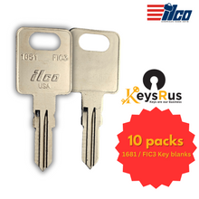 1681 / FIC3 Key blanks for Construction & Equipment Keys 10/pack ILCO