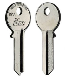 ILCO 191A VIRO Key Blanks – 10 Pack | Nickel-Plated Brass Padlock Key Blanks | Compatible with Viro, Squire, Brinks & More