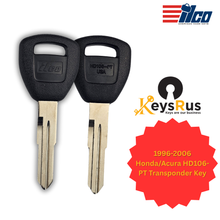 1996-2006 Honda/Acura HD106-PT Transponder Key – ILCO | OEM-Compatible Replacement