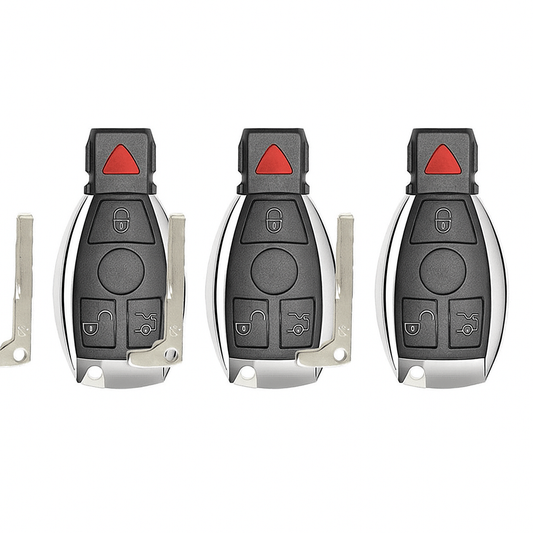 1997-2014 Mercedes Benz / 4-Button Fobik Key  / IYZ-3312 (Aftermarket) 3 Pack