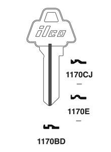 1170E Key Blanks for HOLLYMADE Locks – 10-Pack | Residential &amp; Commercial Use | High-Security Profile (ILCO)