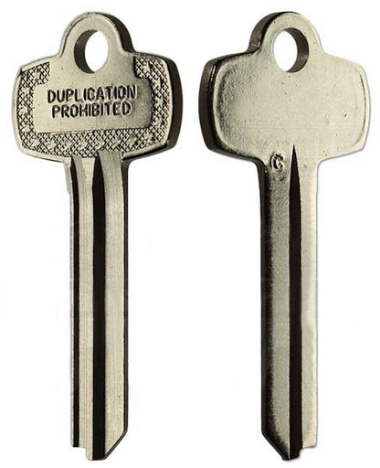 A1114C Key Blank – C Section – 5, 6, and 7 Pin for SFIC Locks | Nickel Silver | 10 Pack