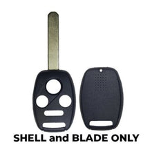 2005-2013 Honda / 4-Button Remote Head Key SHELL / HO01 / OUCG8D-380H-A, MLBHLIK-1T, KR55WK49308, N5F-S0084A (AFTERMARKET)