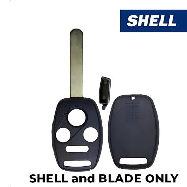 2005-2013 Honda / 4-Button Remote Head Key SHELL / HO01 / OUCG8D-380H-A, MLBHLIK-1T, KR55WK49308, N5F-S0084A (AFTERMARKET)