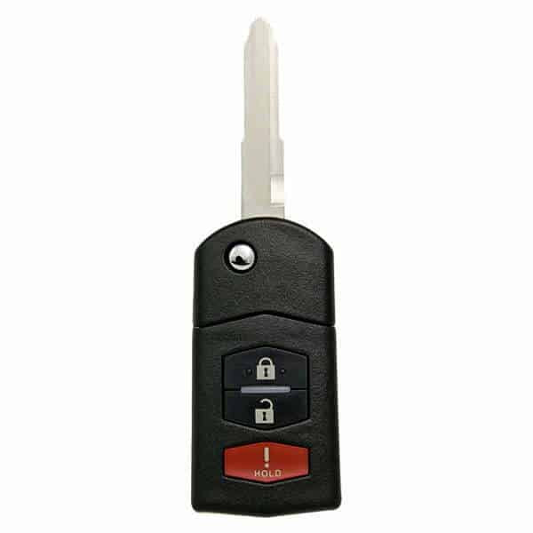 2006-2015 Mazda / 3-Button Flip Key / PN: CC43-67-5RYC, BBM4-67-5RY / BGBX1T478SKE125-01 (Aftermarket)