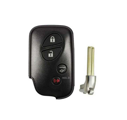 2008–2016 Lexus 4-Button Smart Key Shell with Hatch – Compatible with FCC IDs HYQ14AAB & HYQ14ACX