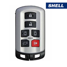 Toyota Sienna 6-Button Smart Key Shell – FCC ID: HYQ14ADR | PN: 89904-08010 | Includes Emergency Key | 2011–2020
