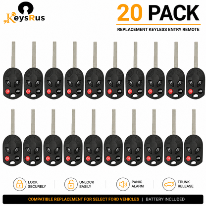 2012-2019 Ford / 4-Button Remote Head Key / OUCD6000022 (Aftermarket)