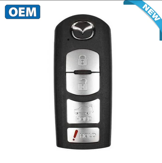 2016–2019 Mazda CX-5 / CX-9 4-Button OEM Smart Key Remote – FCC ID: WAZSKE13D02 / PN: TK52-67-5DY – 315 MHz