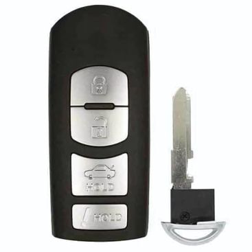 2014-2019 Mazda / 4-Button Smart Key / PN: GJY9-67-5DY / WAZSKE13D01 WAZSKE13D02 (Aftermarket)