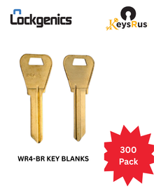 WR4-BR Key Blanks – Compatible with Weiser & Falcon Locks – 300 Pack (Brass) LockGenics