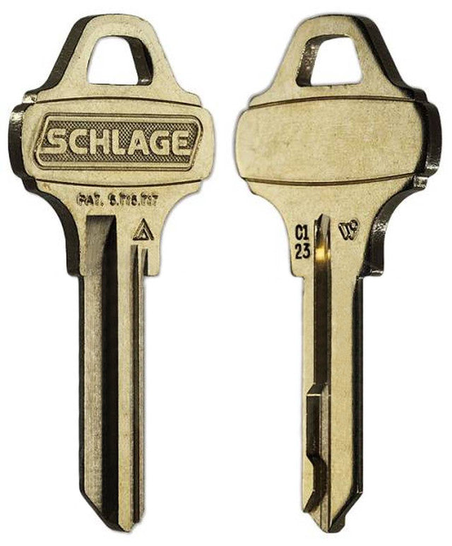 Schlage C123 Key Blank – High-Quality Replacement for Everest 6-Pin Locks | Nickel Silver | Compatible with Residential & Commercial Systems