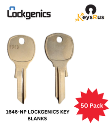 1646-NP LockGenics Key Blanks – 10 Pack | Precision-Cut, Durable Brass, Compatible 1646 Mailbox Key Blanks