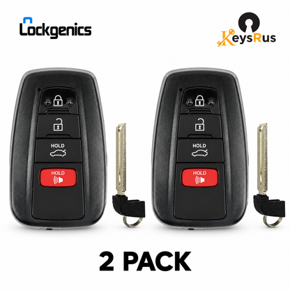 LockGenics 2018–2023 Toyota Camry HYQ14FBC 0351 smart key — 2 pack with emergency blades