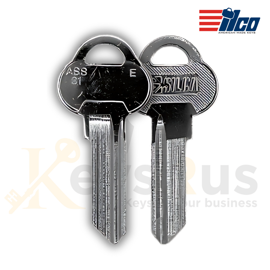 61Q / ASS31 / A28E Key Blank, 10 pack, ILCO Brass Key Blanks for Yale Lock Systems