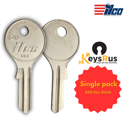 64D Key Blank - Single Key per Pack - High-Quality Replacement Key