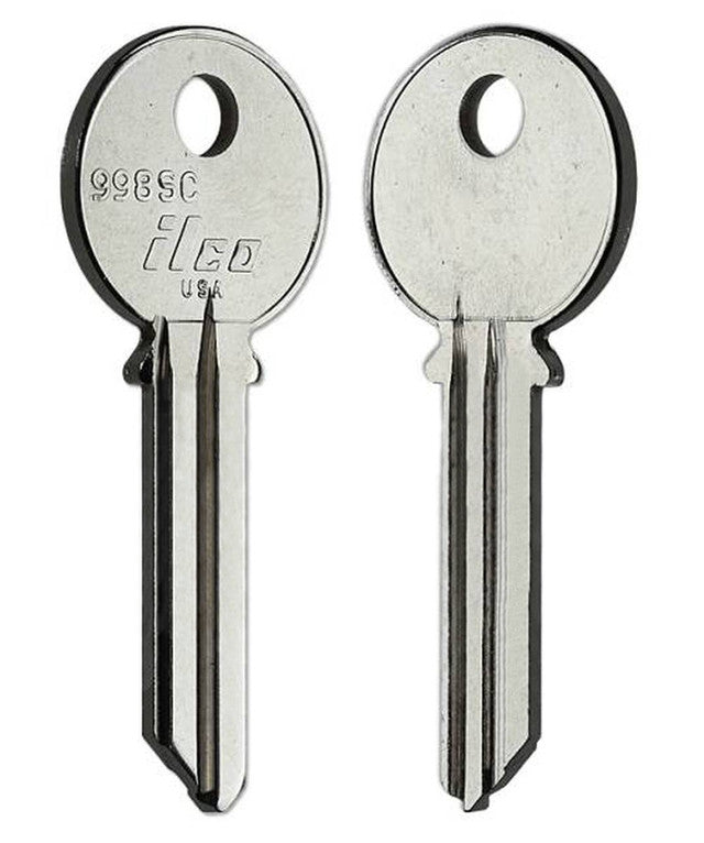 ILCO 998SC / Y118 Key Blanks – 10 Pack | SC Section | Compatible with Yale Locks | 6-Pin Nickel-Plated Brass