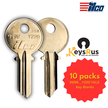 999B / Y220 YALE Key Blank – 10/Pack