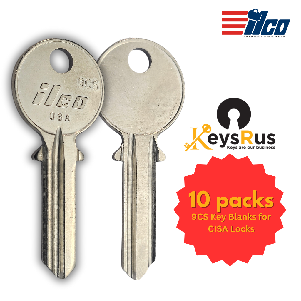 Isa Key 9CS Key Blanks for CISA Locks – 10-Pack (ILCO) – Keysrus