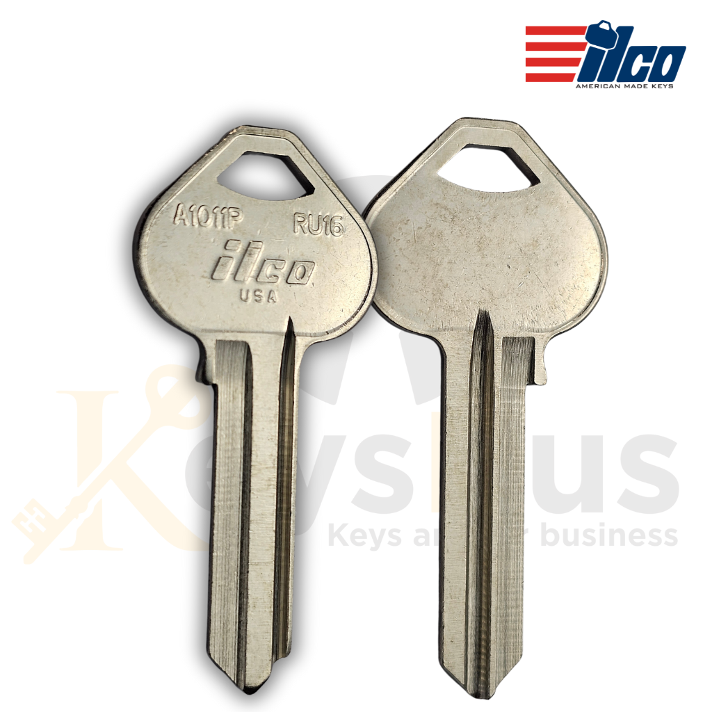 Pin 16 Key A1011P / RU16 Key blanks for Residential & Commercial Keys 10/pack ILC ...