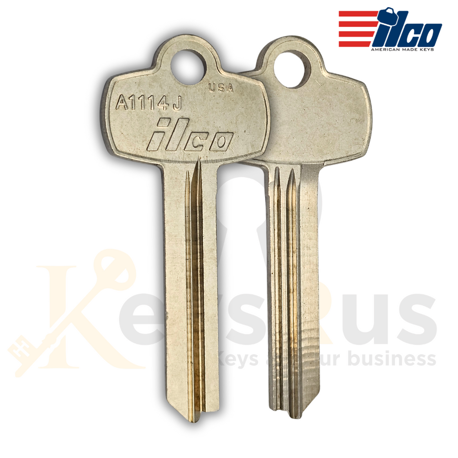 A1114J Key Blanks, J Section SFIC, 10-Pack, ILCO Compatible with Best Interchangeable Core Locks