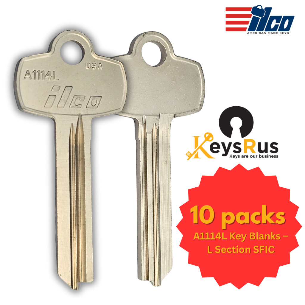 L Key Line Box ILCO A1114L Key Blanks – 10 Pack | Utility & Cabinet Key | Locksmith ...