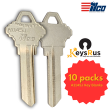 A1145J Key Blanks – 10-Pack – High-Quality Replacement Keys for Locks