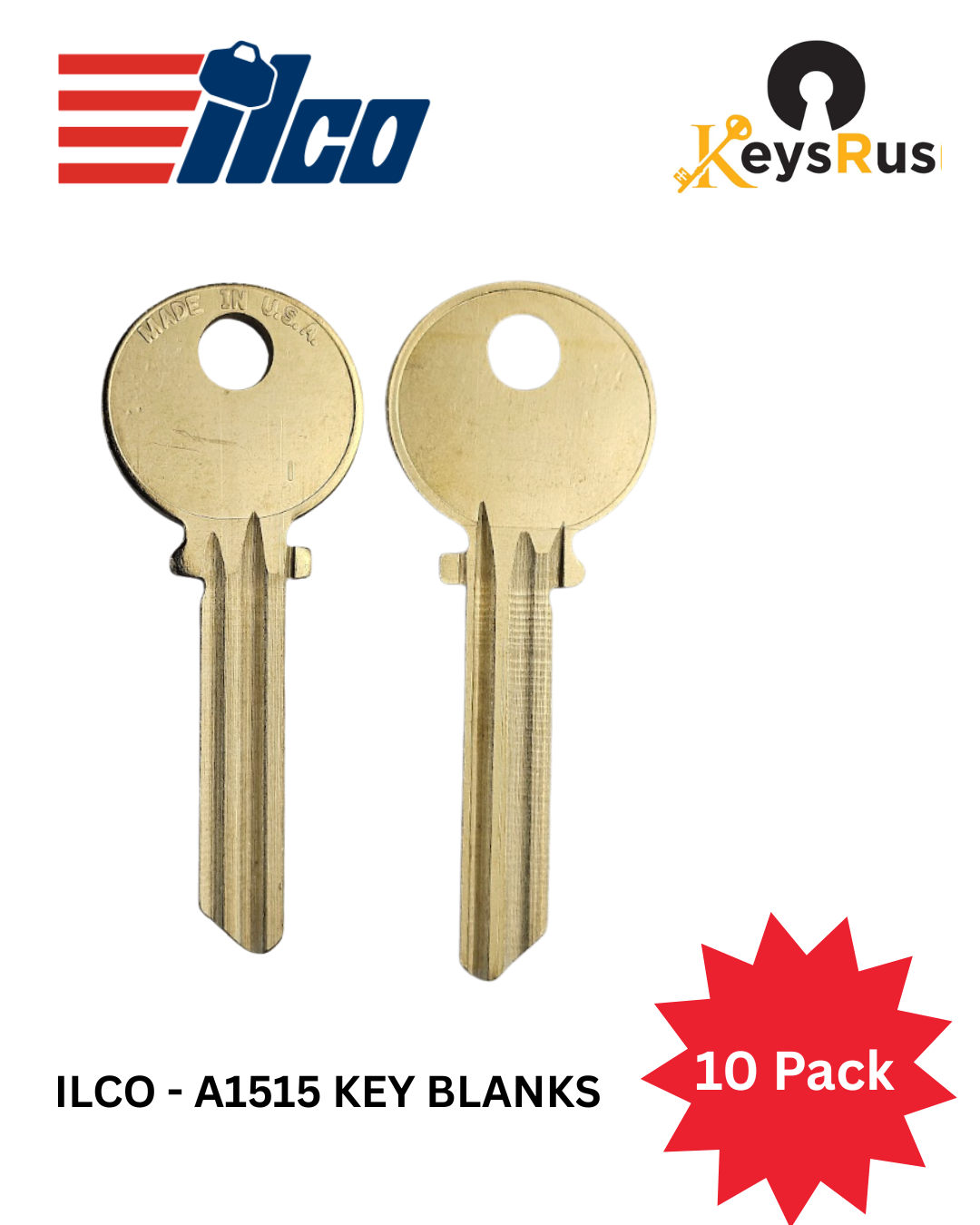 ILCO A1515 MEDECO Key Blank | Durable Key Blank for Medeco Locks