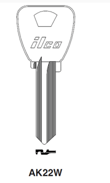 AK22W Key Blanks for Amerock Cabinet &amp; Furniture Locks – 10-Pack (ILCO)