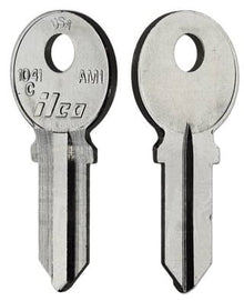 ILCO 1041C / AM1 Key Blanks – 10 Pack | Padlock Key Blanks for American Lock, Fortress, Junkunc & More | Nickel-Plated Brass