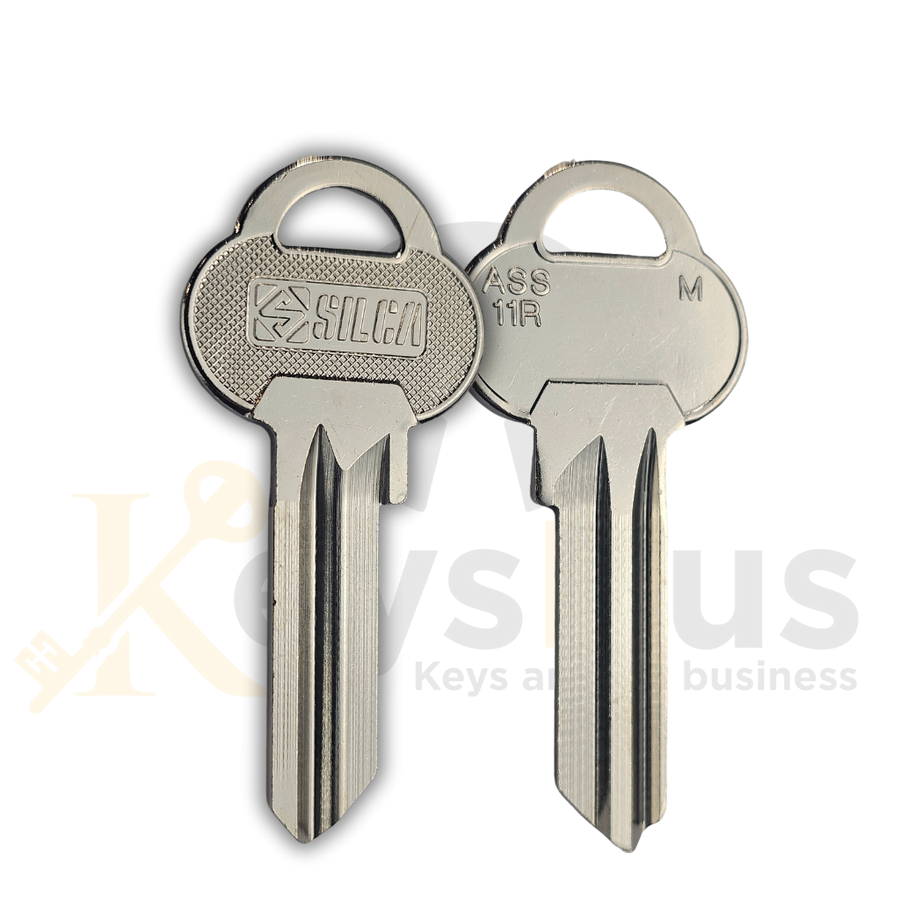 AS3 / ASS11R / A28M Key Blank, 10 pack, ILCO Brass Key Blanks for Yale-Style Locks