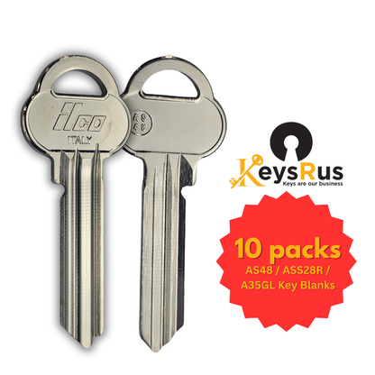 AS48 / ASS28R / A35GL 10-Pack Key Blanks