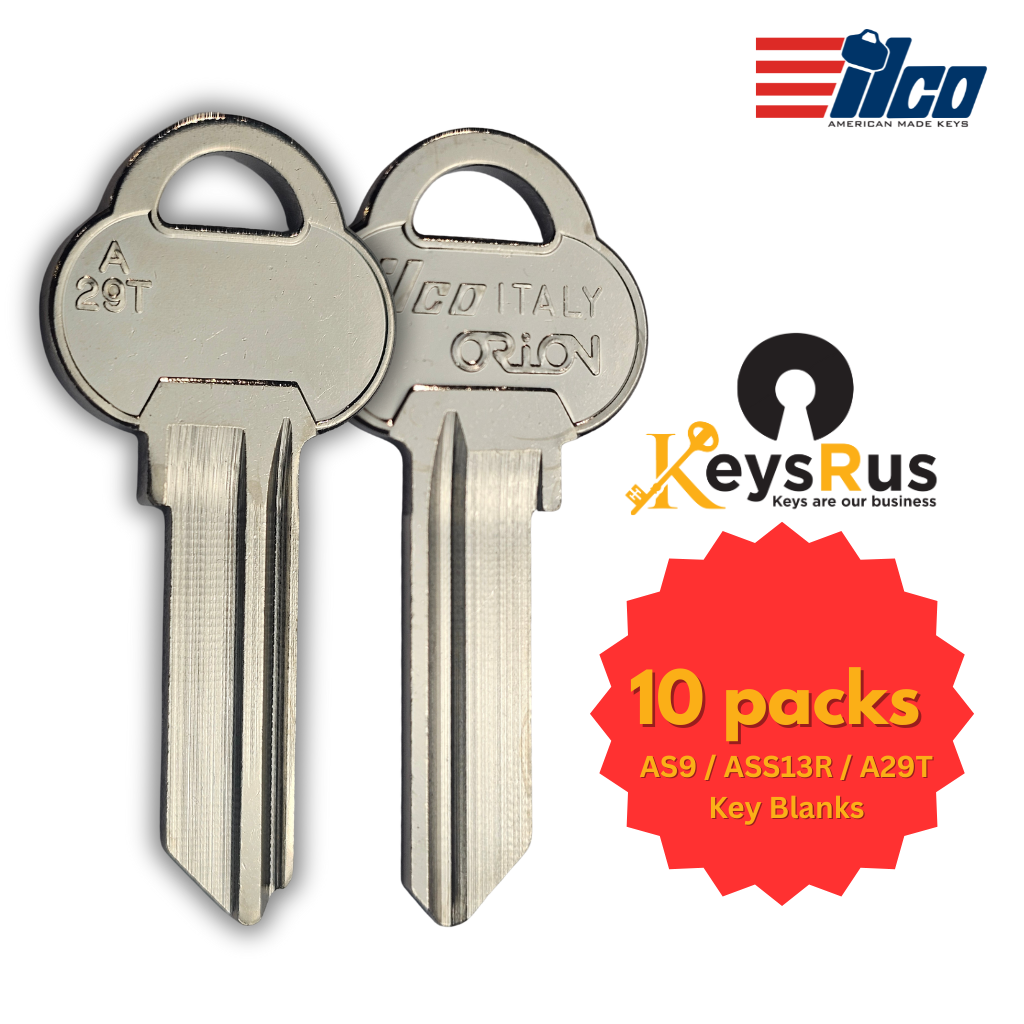 AS9 / ASS13R / A29T Key Blanks – 10-Pack | Compatible with ASSA High-Security Lock Systems