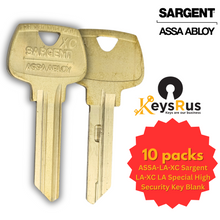 ASSA-LA-XC Sargent LA-XC LA Special High Security key Blank 6 Pin