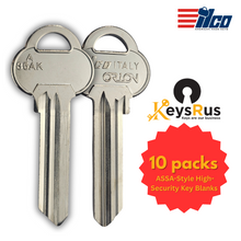ASSA-Style High-Security Key Blanks: Ilco AS20, Silca ASS16, Orion A35AK – 10-Pack