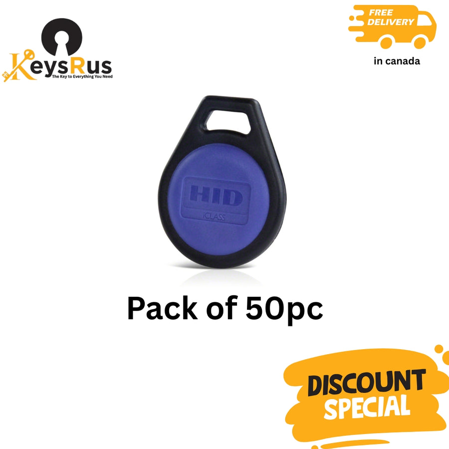OEM Blank HID ICLASS 13.56 MHz LEGACY 2K KEY FOB TAG, 50pc